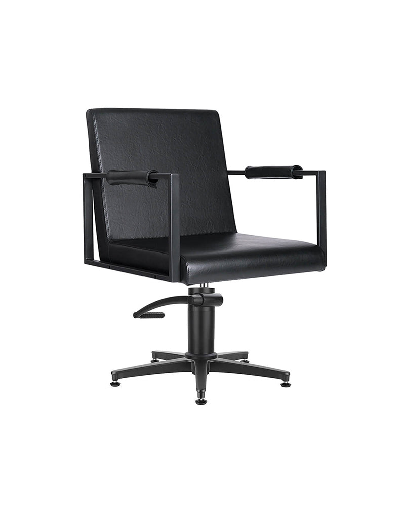 Harper - Black hairdressing chair - Black cross foot